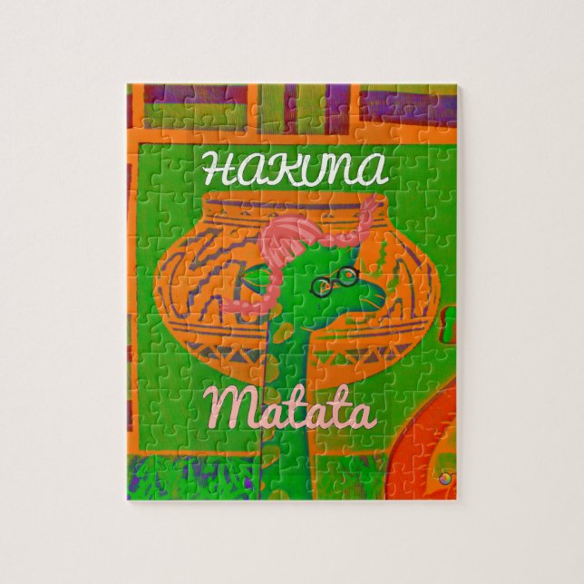 Hakuna Giraffe Art Print Jigsaw Puzzle (Vertical)