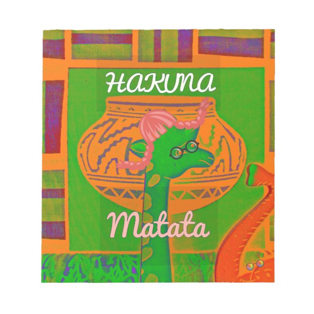 Hakuna Giraffe Art Print Notepad (Front)