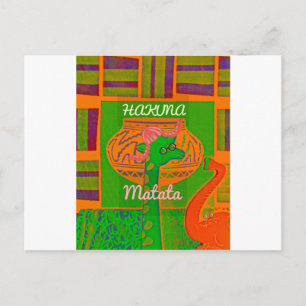 Hakuna Giraffe Art Print Postcard