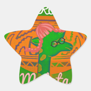 Hakuna Giraffe Art Print Star Sticker