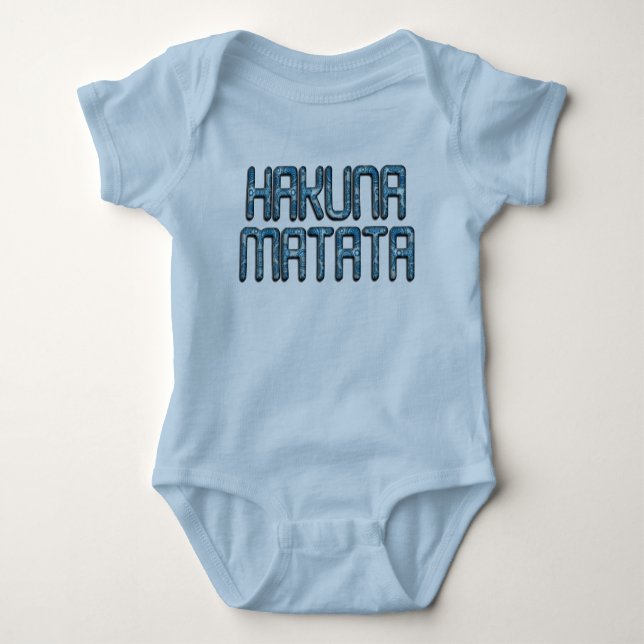 Hakuna Matata 3D Art Print Baby Bodysuit (Front)