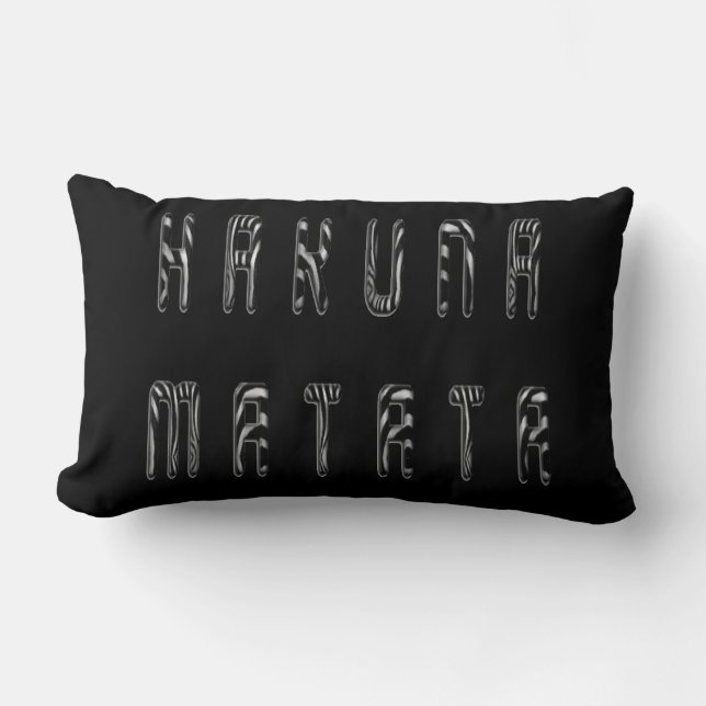 Hakuna Matata 3D Art Print Lumbar Cushion (Front)