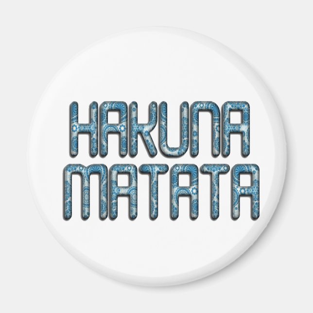 Hakuna Matata 3D Art Print Magnet (Front)
