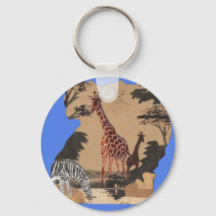 Hakuna Matata African Animals Pride lands.png Key Ring
