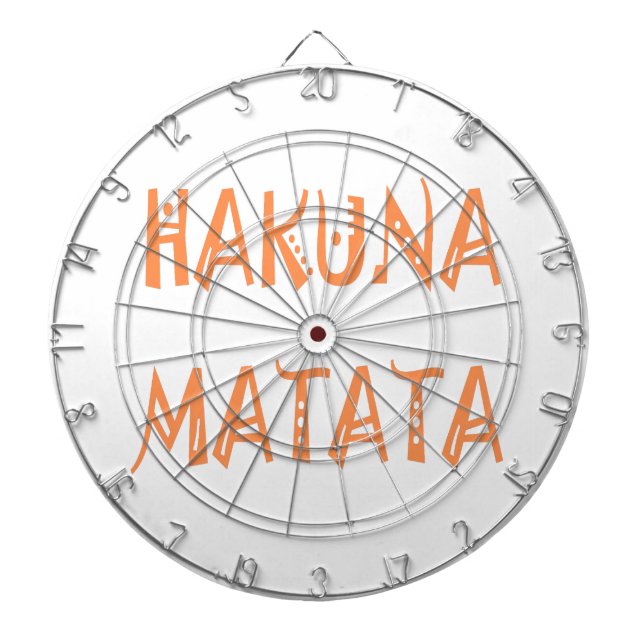 Hakuna Matata – African Tribal Text Art Dartboard (Front)