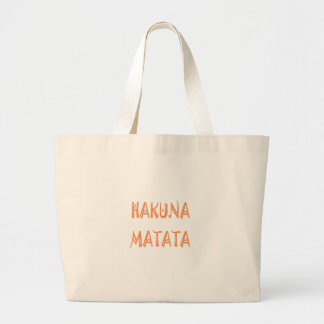 Hakuna Matata – African Tribal Text Art Large Tote Bag