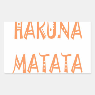 Hakuna Matata – African Tribal Text Art Rectangular Sticker