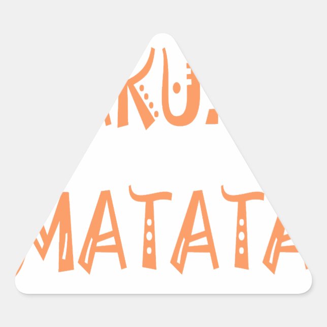 Hakuna Matata – African Tribal Text Art Triangle Sticker (Front)