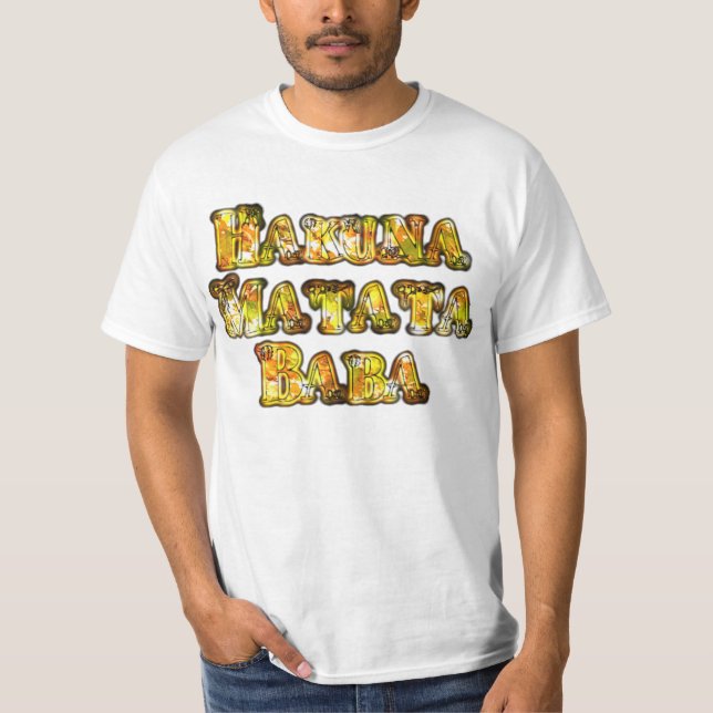 Hakuna Matata Baba Gift  Cool Vintage Tee Shirts (Front)