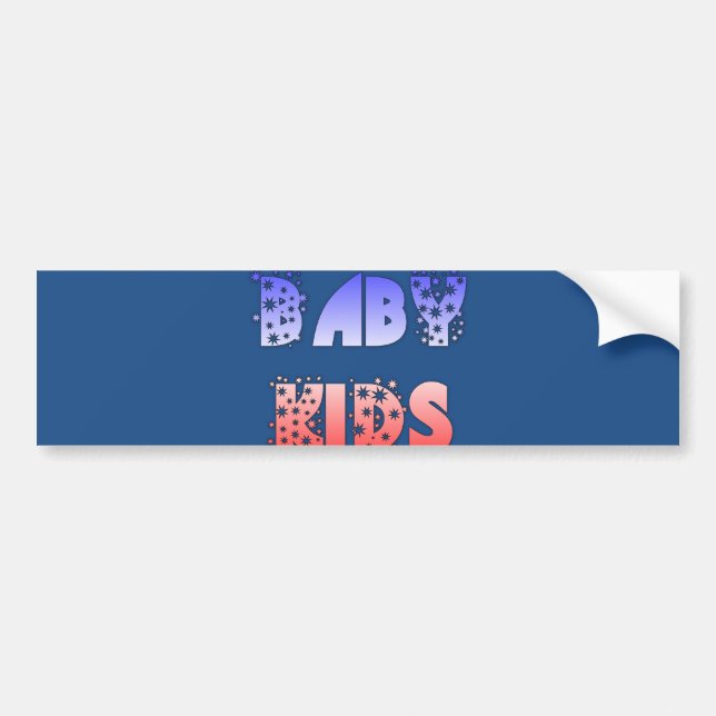 Hakuna Matata Baby & Kids: French Colour Design Bumper Sticker (Front)