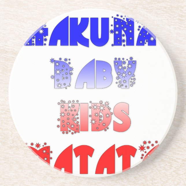 Hakuna Matata Baby & Kids: French Colour Design Coaster (Front)