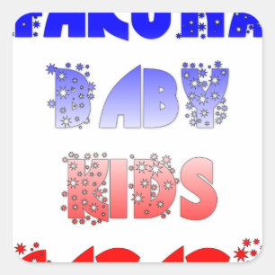 Hakuna Matata Baby & Kids: French Colour Design Square Sticker