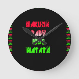 Hakuna Matata Baby Kids Gifts  amazing  colour Round Clock
