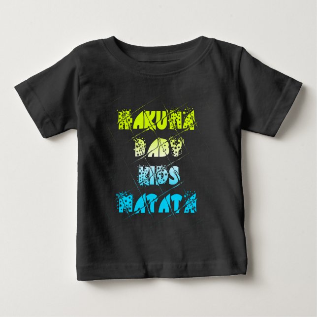 Hakuna Matata Baby Kids Happy Colours Art Print De Baby T-Shirt (Front)