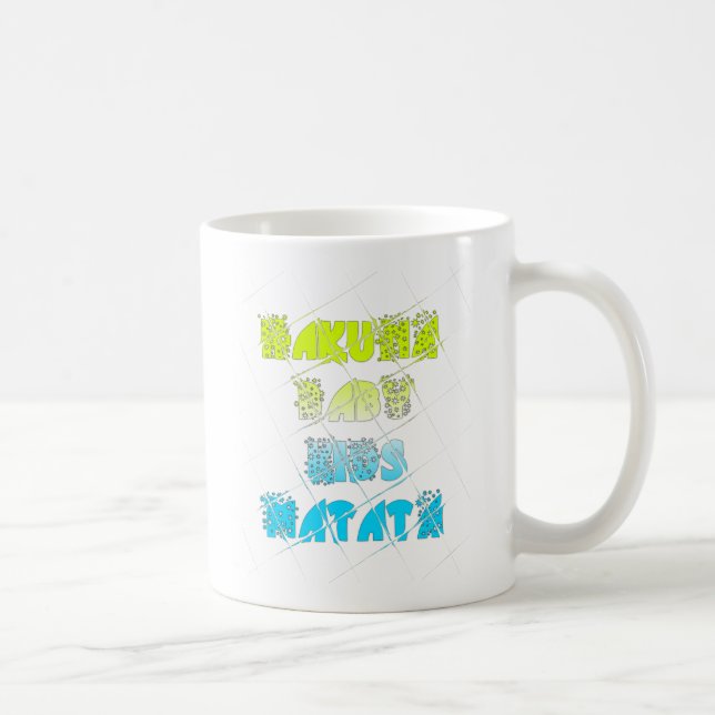 Hakuna Matata Baby Kids Happy Colours Art Print De Coffee Mug (Right)