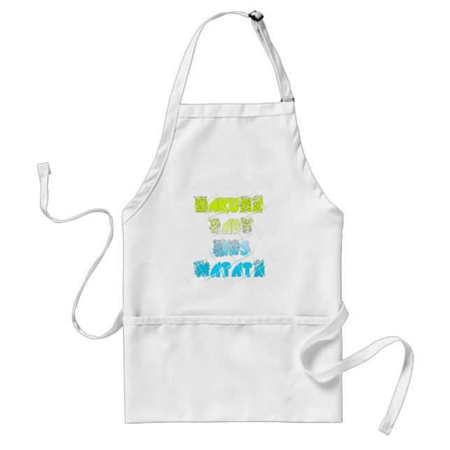 Hakuna Matata Baby Kids Happy Colours Art Print De Standard Apron (Front)
