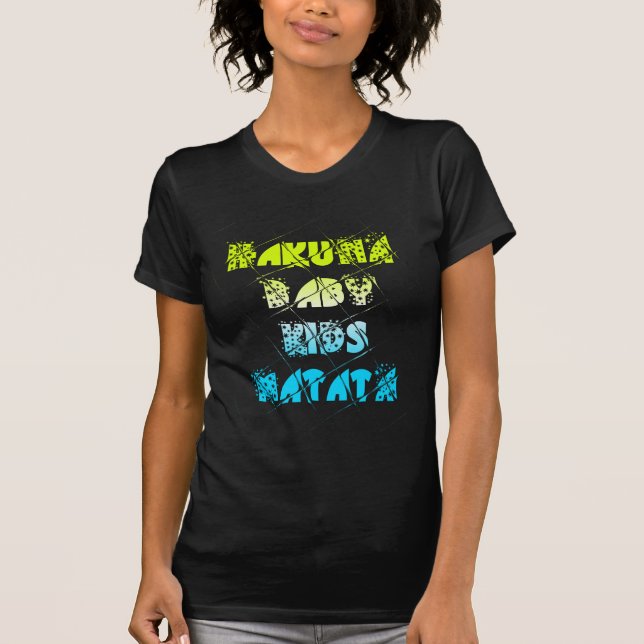 Hakuna Matata Baby Kids Happy Colours Art Print De T-Shirt (Front)