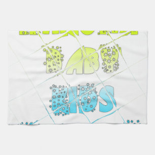 Hakuna Matata Baby Kids Happy Colours Art Print De Tea Towel