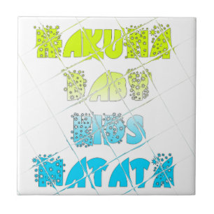 Hakuna Matata Baby Kids Happy Colours Art Print De Tile