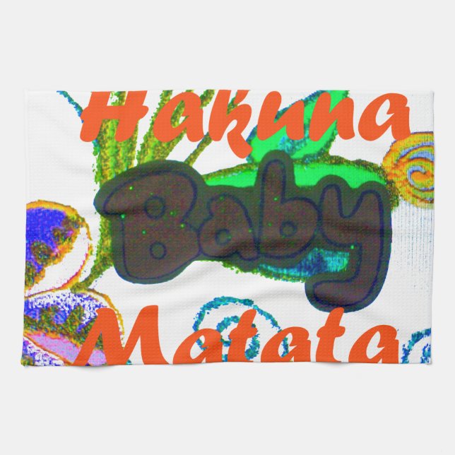 Hakuna Matata Baby.png Tea Towel (Horizontal)