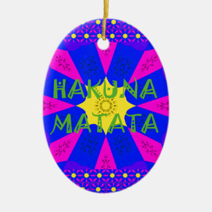 Hakuna Matata Beautiful Amazing Design Colours Ceramic Ornament