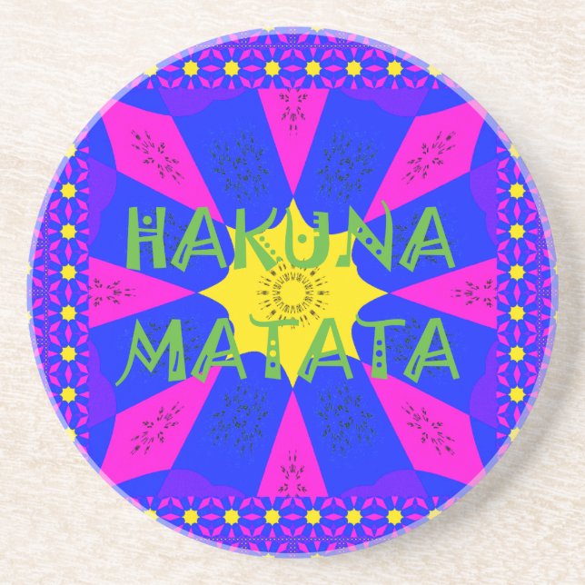 Hakuna Matata Beautiful Amazing Design Colours Coaster (Front)