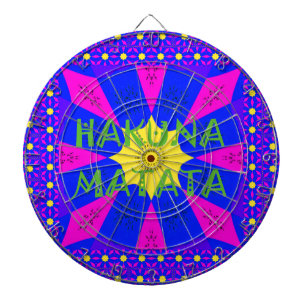 Hakuna Matata Beautiful Amazing Design Colours Dartboard