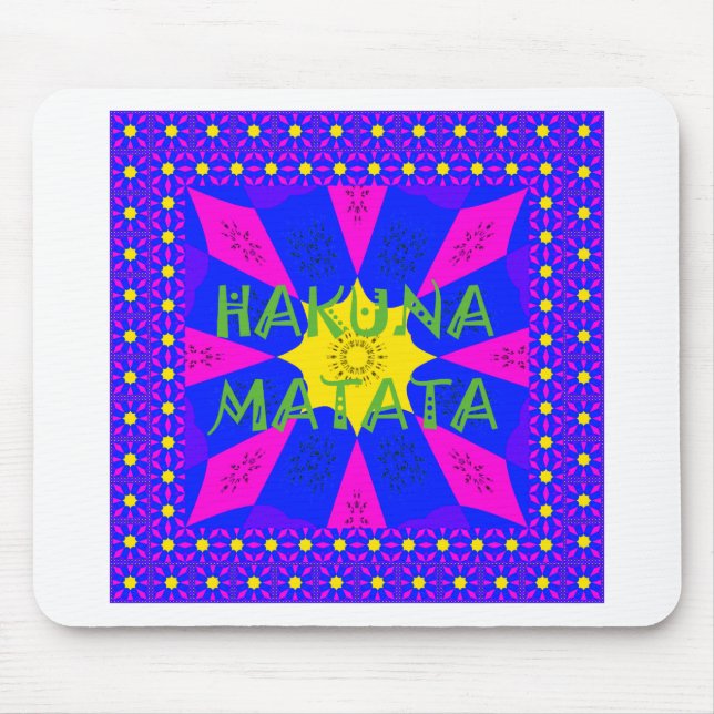 Hakuna Matata Beautiful Amazing Design Colours Mouse Pad (Front)