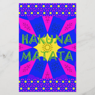 Hakuna Matata Beautiful Amazing Design Colours Stationery