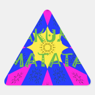 Hakuna Matata Beautiful Amazing Design Colours Triangle Sticker