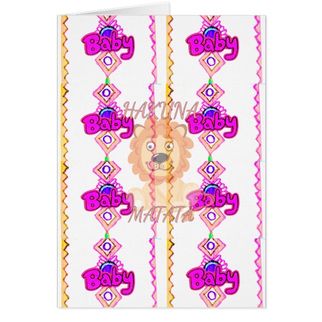 Hakuna Matata: Beautiful Baby Lion Design Motif (Front)
