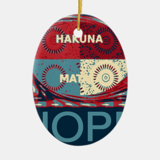Hakuna matata ceramic tree decoration (Front)