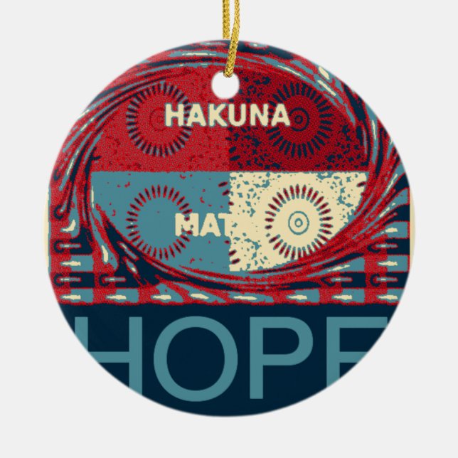 Hakuna matata ceramic tree decoration (Front)