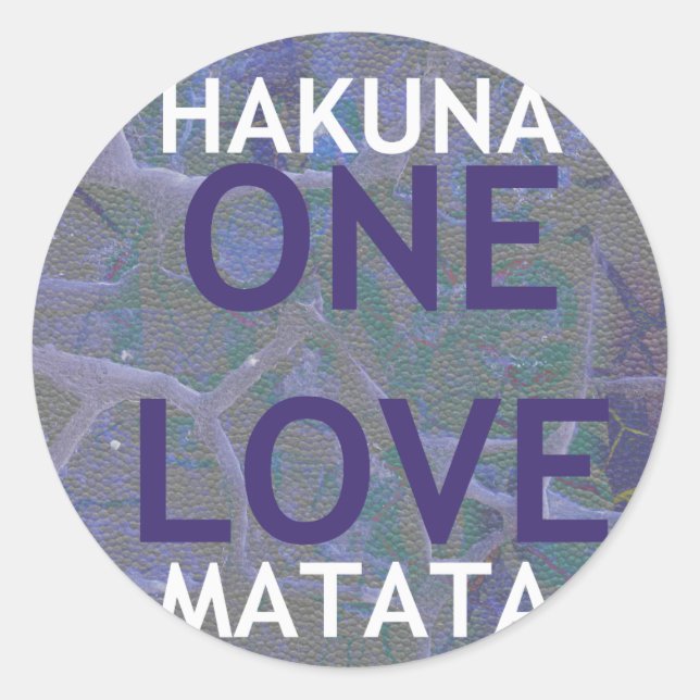 HAKUNA MATATA CLASSIC ROUND STICKER (Front)