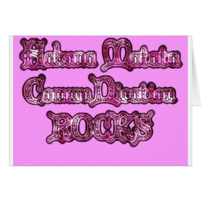 Hakuna Matata Communication ROCKS Art Print (Front Horizontal)