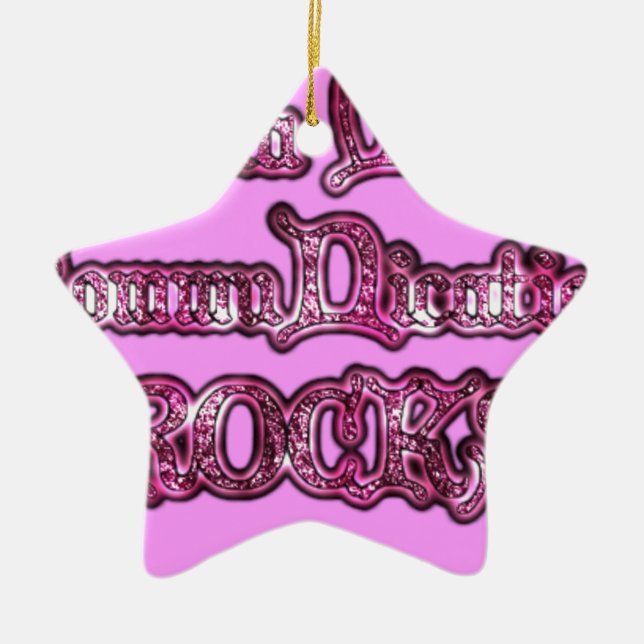 Hakuna Matata Communication ROCKS Art Print Ceramic Ornament (Front)