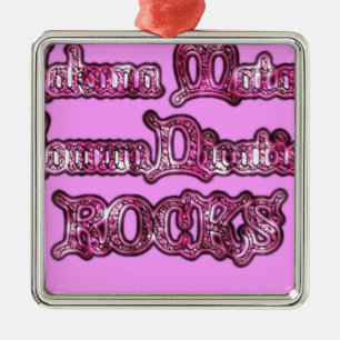 Hakuna Matata Communication ROCKS Art Print Metal Ornament