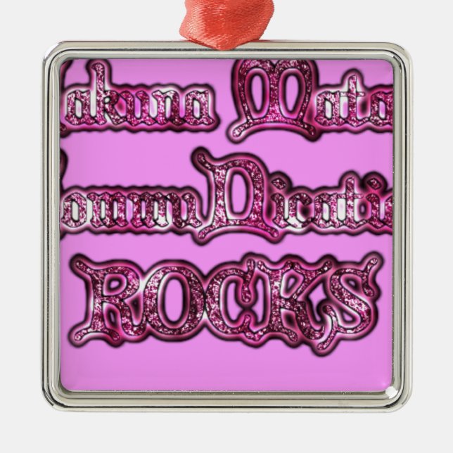 Hakuna Matata Communication ROCKS Art Print Metal Ornament (Front)