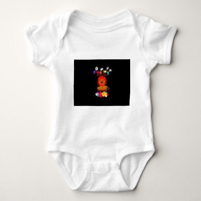Hakuna Matata cute baby lion king Baby Bodysuit (Front)