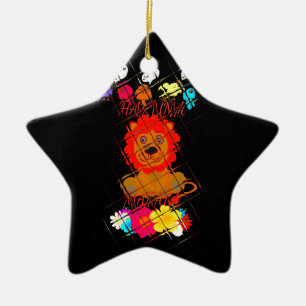 Hakuna Matata cute baby lion king Ceramic Ornament