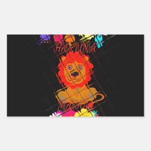 Hakuna Matata cute baby lion king design Rectangular Sticker