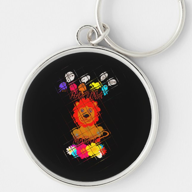 Hakuna Matata cute baby lion king Key Ring (Front)