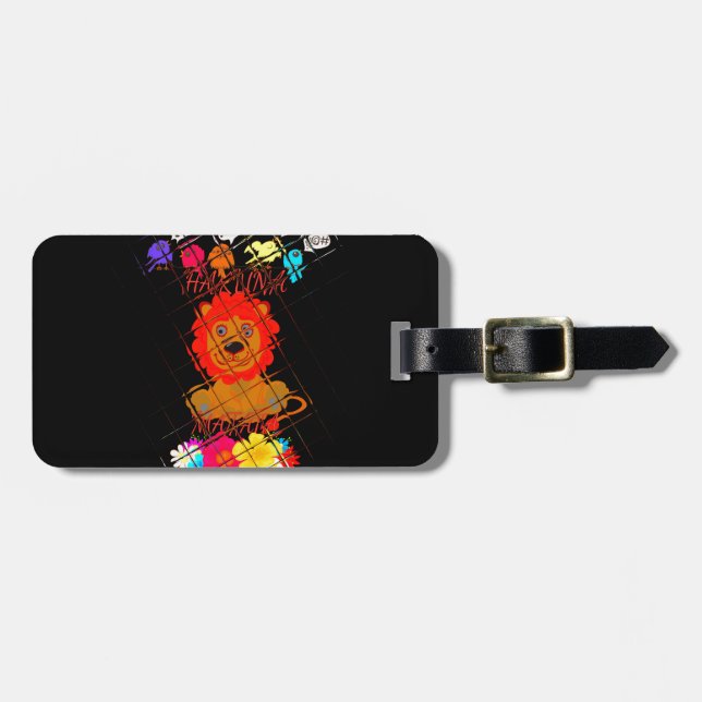 Hakuna Matata cute baby lion king Luggage Tag (Front Horizontal)