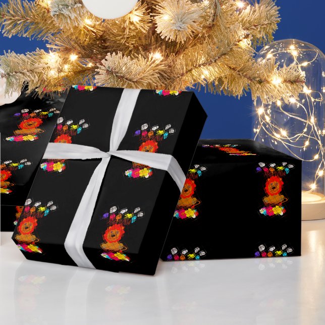 Hakuna Matata cute baby lion king Wrapping Paper (Holidays)