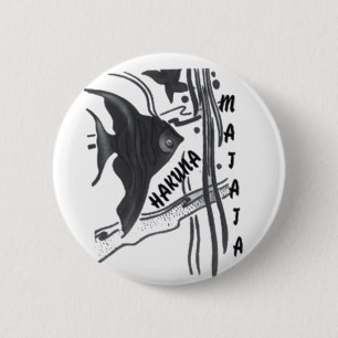 Hakuna Matata Fish Art Print 6 Cm Round Badge
