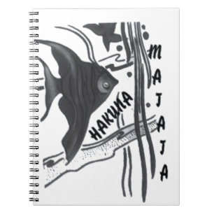 Hakuna Matata Fish Art Print Notebook