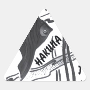 Hakuna Matata Fish Art Print Triangle Sticker