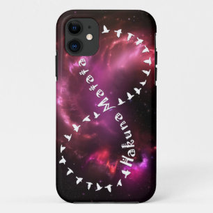 Hakuna Matata Forever on Pink Nebula iPhone 11 Case