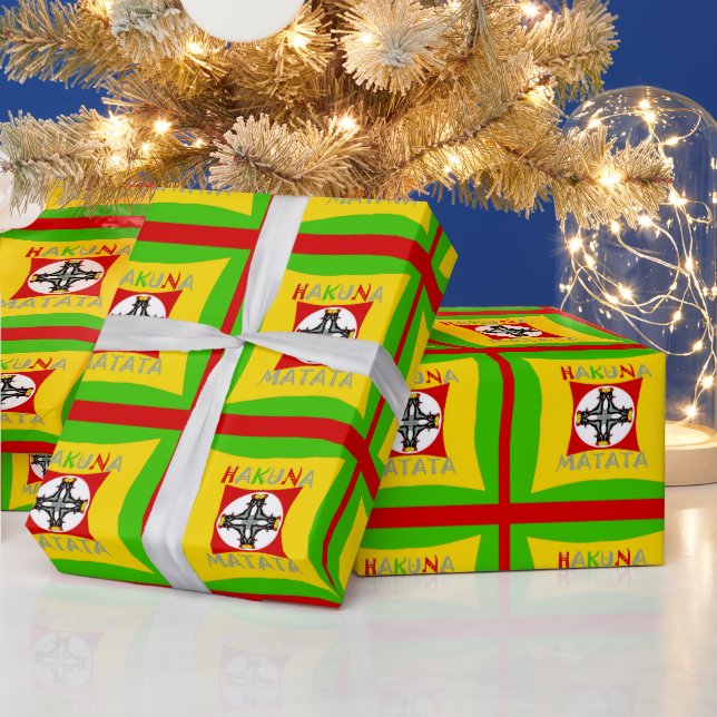 Hakuna Matata Fun Rasta Colours: Vibrant & Carefre Wrapping Paper (Holidays)