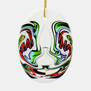 Hakuna Matata Funny Fish gift colours Ceramic Tree Decoration